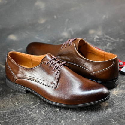 Brązowe skórzane półbuty męskie – Milano | Jordan Handmade Shoes – zdjęcie 9
