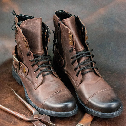 Sztyblety męskie skórzane brązowe – Maron | Jordan Handmade Shoes – zdjęcie 7