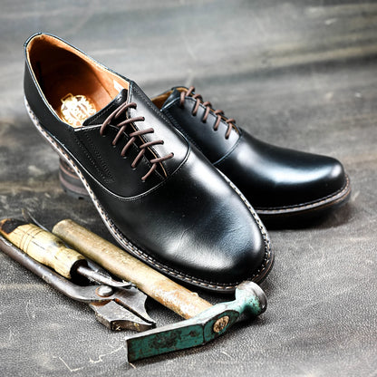 Czarne skórzane półbuty męskie – Dario | Jordan Handmade Shoes – zdjęcie 7