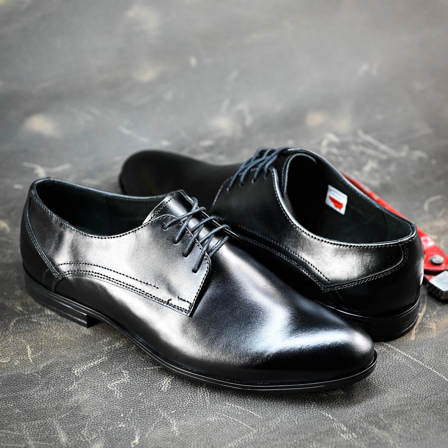 Black Leather Men’s Derby Shoes – Milano | KarolShoes