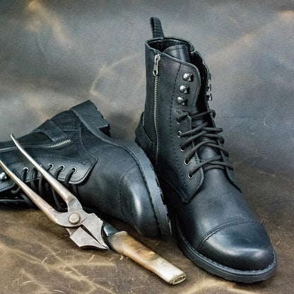 Sztyblety męskie skórzane czarne – Alex | Jordan Handmade Shoes – zdjęcie 7