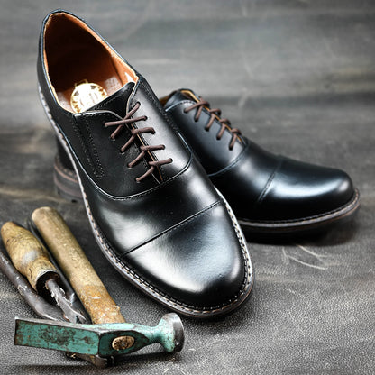 Czarne skórzane półbuty męskie – Enzo | Jordan Handmade Shoes – zdjęcie 9