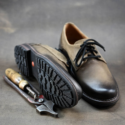 Brązowe skórzane półbuty męskie – Aldo | Jordan Handmade Shoes – zdjęcie 9