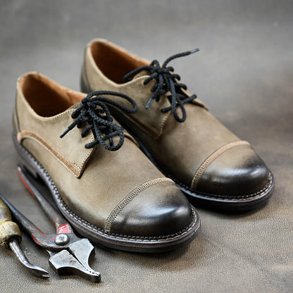 Brązowe skórzane półbuty męskie – Mauro | Jordan Handmade Shoes – zdjęcie 9