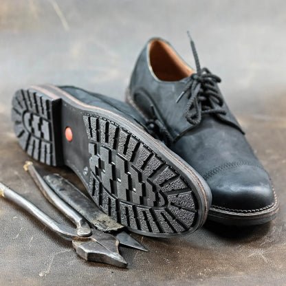 Czarne skórzane półbuty męskie – Mauro | Jordan Handmade Shoes – zdjęcie 9