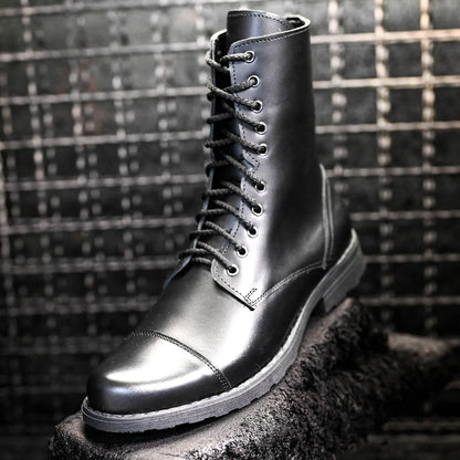 Skórzane męskie wysokie czarne sztyblety – Corvo | Jordan Handmade Shoes – zdjęcie 9