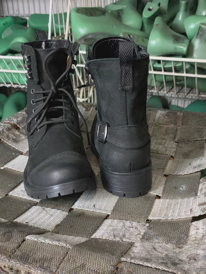 Czarne damskie skórzane botki – Aria | Jordan Handmade Shoes